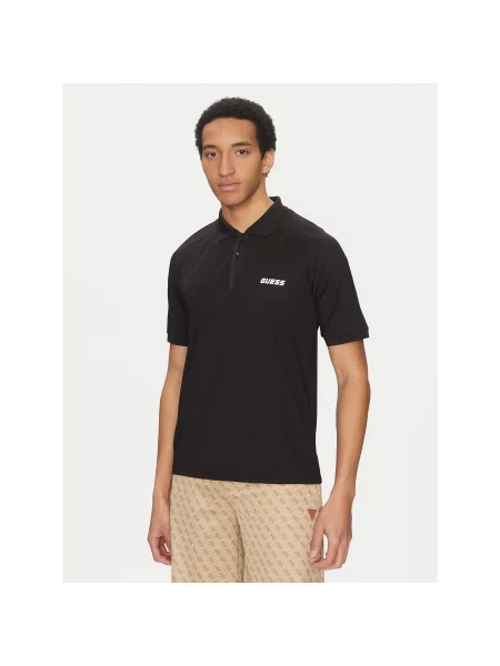 Guess Поло Slim Fit чорний