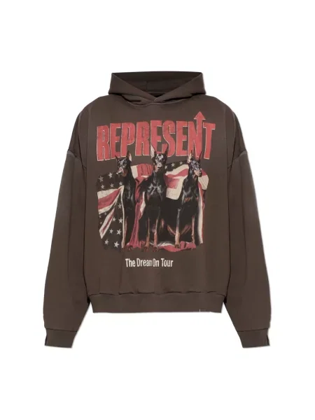 Bluza z kapturem Represent brązowa