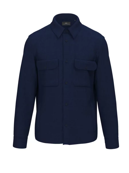 FYNCH-HATTON Košulja mornarsko plava bijela