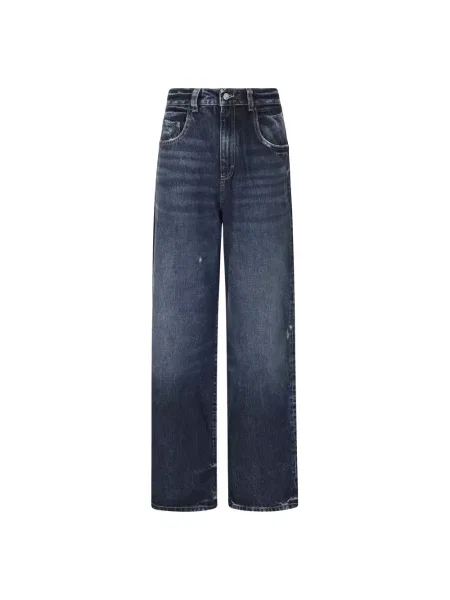 Szerokie jeansy Icon Denim niebieskie