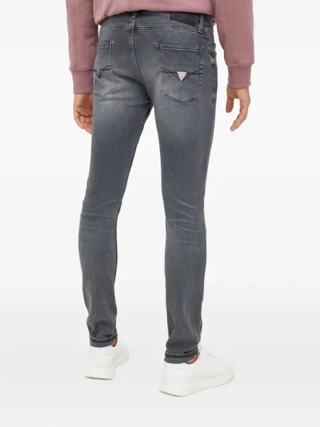 Blugi Guess cu autograf gri