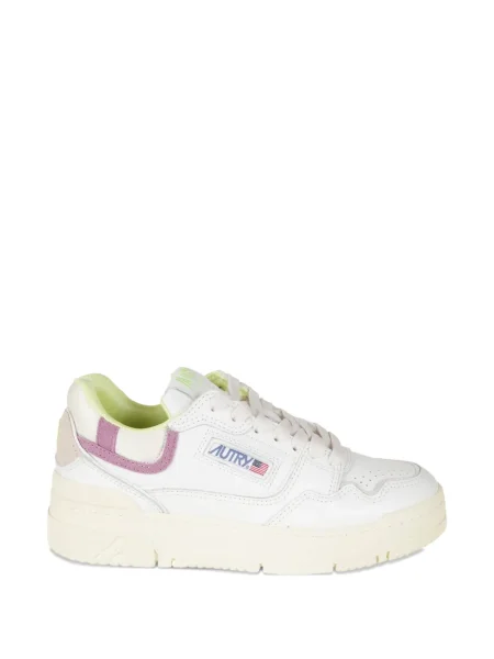 Sneakerși Autry cu șireturi din dantelă alb