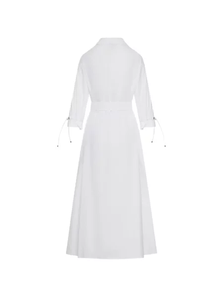 Rochie midi Max Mara până la genunchi de costum alb