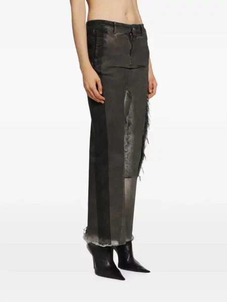 Fustă din denim Rick Owens gri