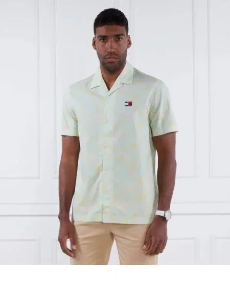 Tommy Jeans Cămașă | Relaxed fit verde