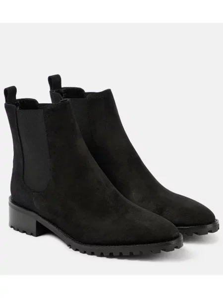 Botine chelsea Manolo Blahnik din piele de căprioară negru