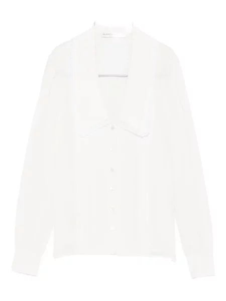 Bluză Alessandra Rich din dantelă alb