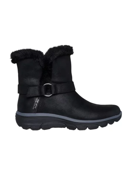 Botki Skechers skórzane czarne