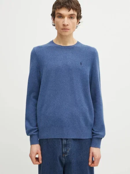 Μάλλινο πουλόβερ Polo Ralph Lauren WOOL/CASH RWS μπλε
