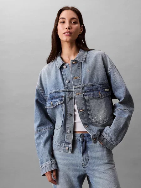 Джинсова куртка Calvin Klein Jeans блакитний