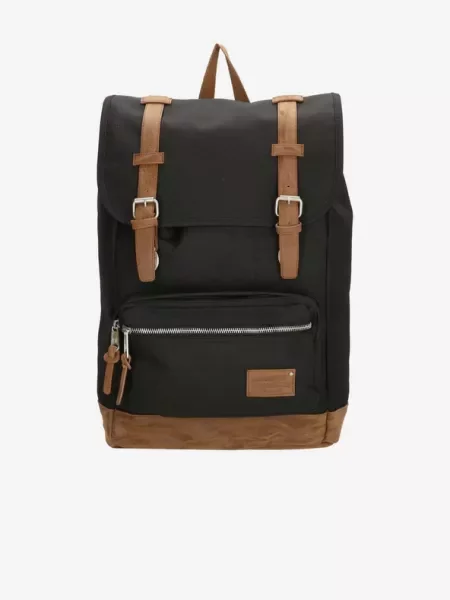 Enrico Benetti Santiago Notebook 23 l Black Backpack Black μαύρο