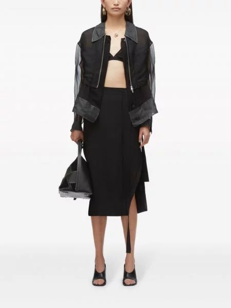 Velcro midi sijonas 3.1 Phillip Lim iki kelių juoda