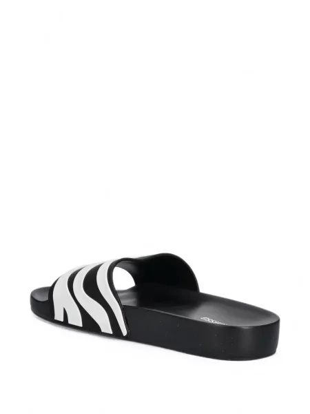 Papuci Melissa cu imagine cu model zebră negru