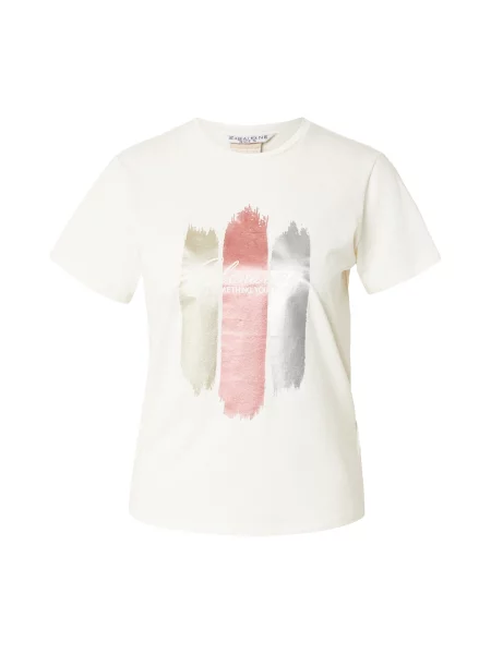 ZABAIONE Tricou albastru pastel / auriu / roz / murdar alb
