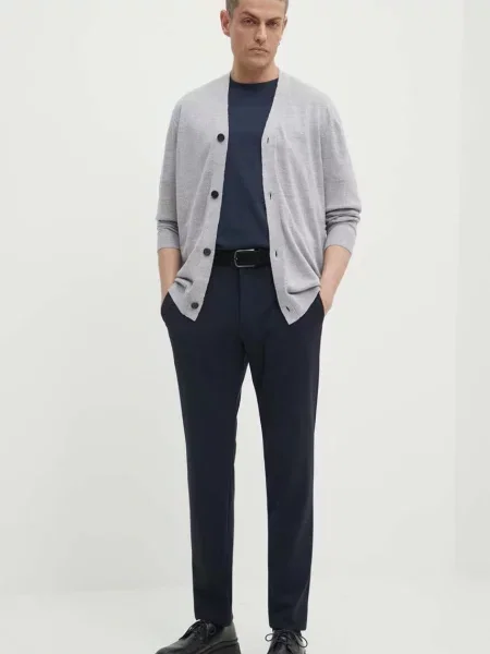 Ленена жилетка Theory сиво