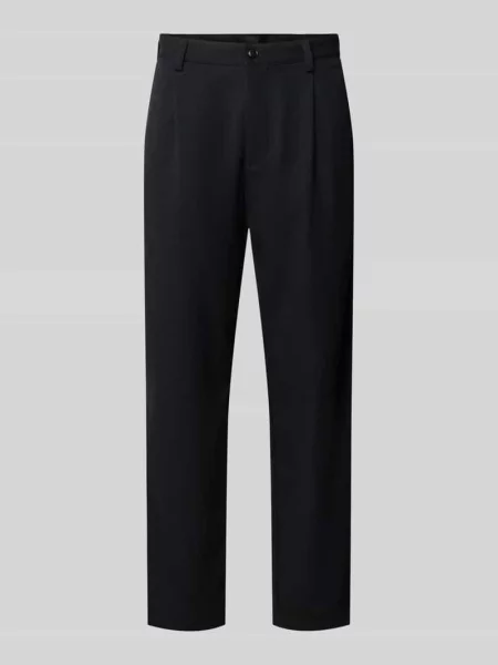 Chinosy w kroju tapered z dodatkiem wełny model Chino' Boss Orange czarne