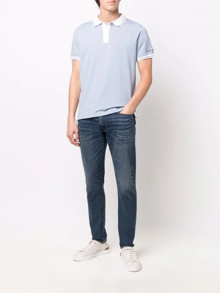 Șosete Polo Ralph Lauren cu autograf din țesătură twill albastru