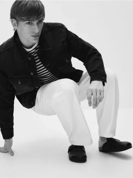 Кожаные мюли Reserved черные