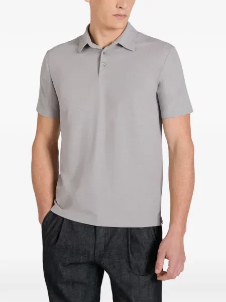 Scurt tricou polo Slowear gri