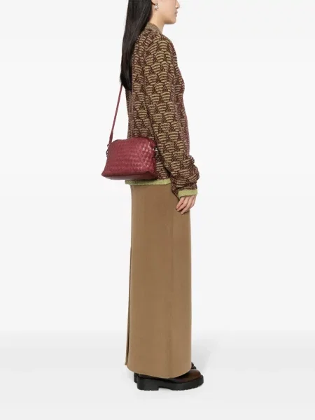 Geanta crossbody Dragon Diffusion din piele chunky roșu