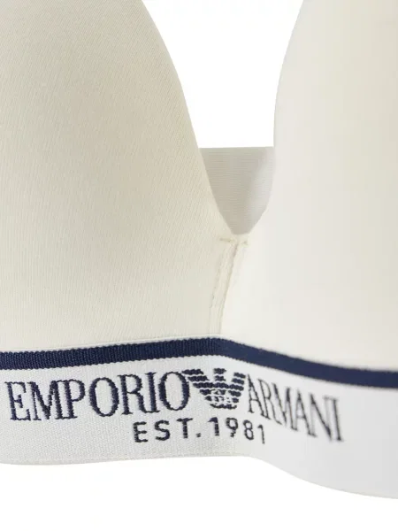 Сутиен с триъгълни чашки Emporio Armani бяло