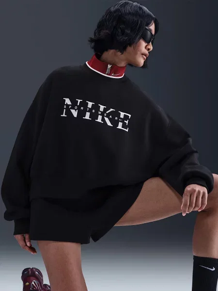 Світшот NIKE бавовна/поліестер чорний