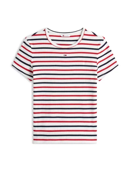 Tommy Jeans Tricou Essential Colorat alb