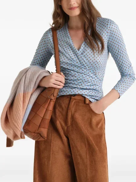 Lung tricou Maliparmi drapate albastru