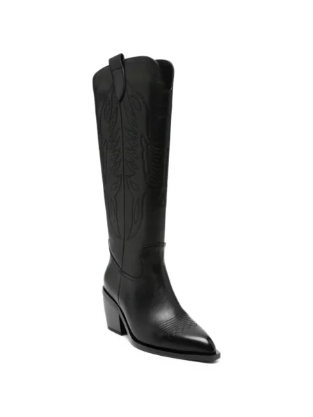 Botine Linda Baumann din piele negru