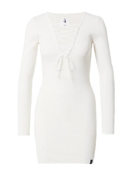 VIERVIER Rochie tricotat Hedi murdar alb