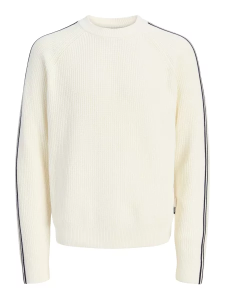 JACK & JONES Pulover JCOTRACE crem negru