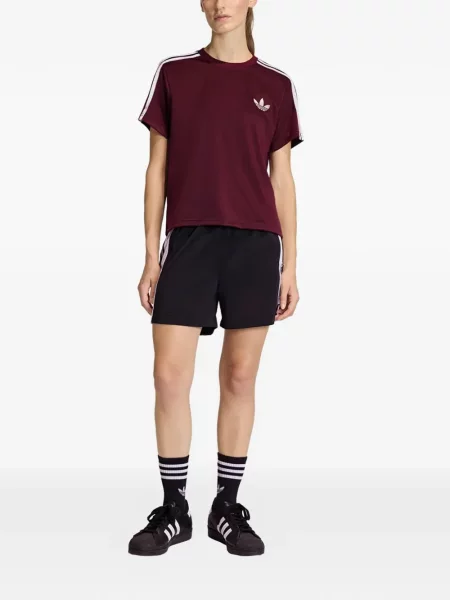 Tricou Adidas alergare cu șireturi din dantelă negru
