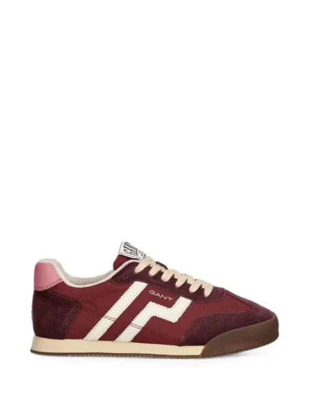 Sneakerși Gant din piele de căprioară roșu