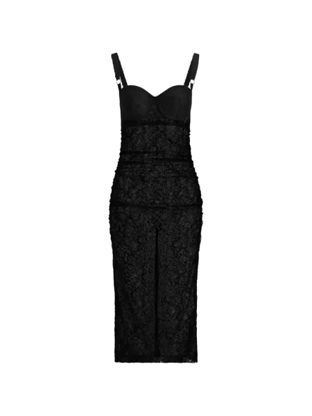 Rochie midi Dolce & Gabbana din dantelă negru