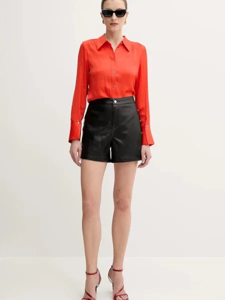 Шорти Morgan SHELLY однотонна висока посадка SHELLY чорний