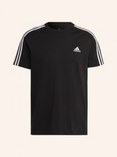 Adidas T-Shirt Essentials Single Jersey schwarz biała
