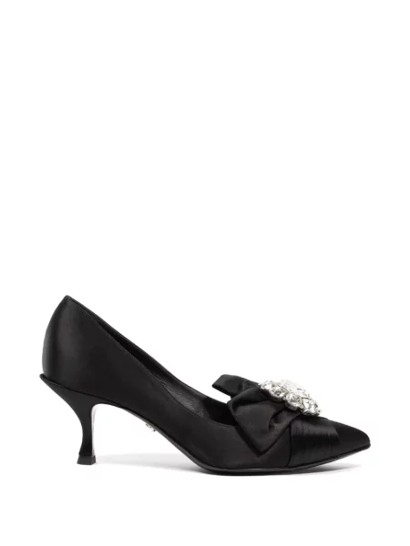 Pantofi cu toc Dolce & Gabbana cu funde negru