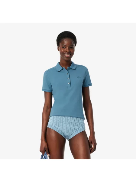 Lacoste Polo O Kroju Slim Fit niebieski