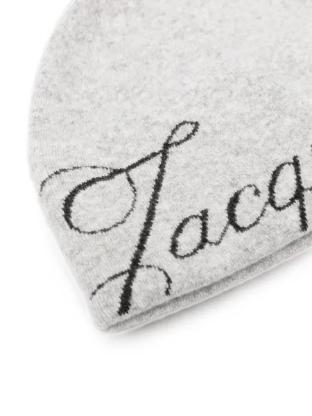 Căciulă Jacquemus cu autograf gri