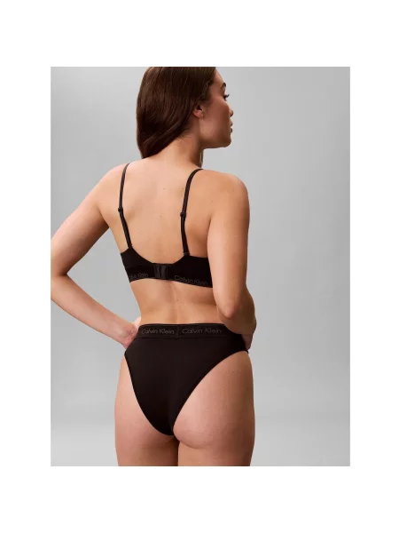 Trojuholníková podprsenka Calvin Klein Jeans čierna