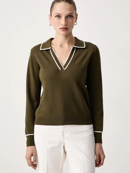 Morgan pulover pentru femei cu vâscoză verde