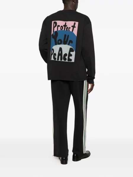 Lung tricou Hopeium cu imagine negru