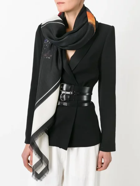 Fular Givenchy cu imagine negru