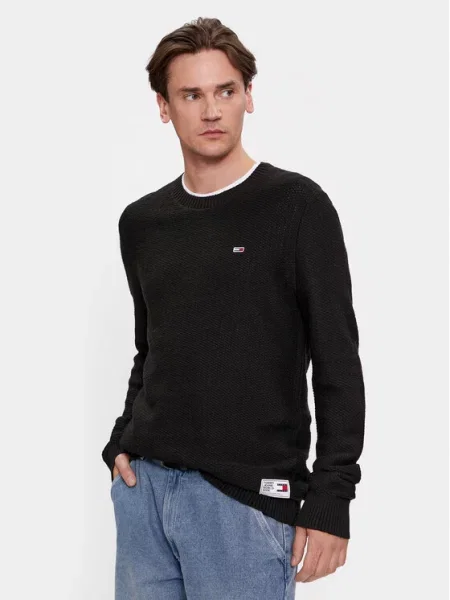 Pulover Tommy Jeans črna