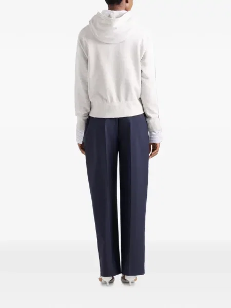 Pantaloni Prada de mohair albastru