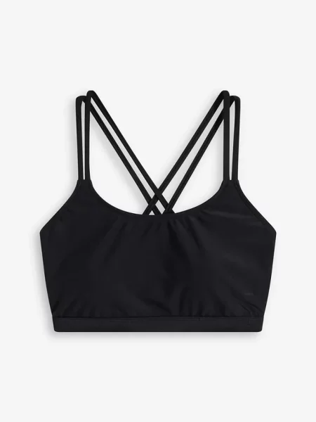 Biustonosz bikini bustier ze skrzyżowanymi ramiączkami czarne