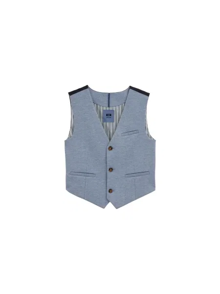 WE Fashion Vestă bleumarin / deschis albastru