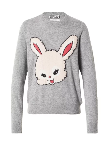 Essentiel Antwerp Pulover gri amestecat / roz / negru alb