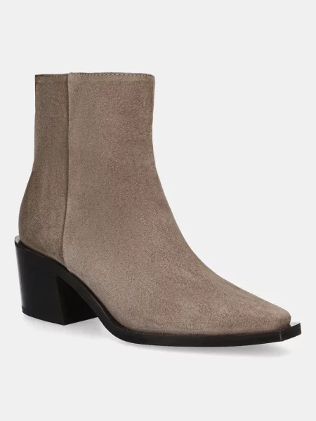 Замшевые утепленные ботинки Answear.lab бежевые