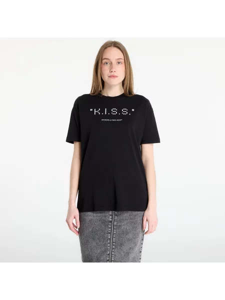 Tricou Off-White Kiss Quote Reg Tee Black XS alb